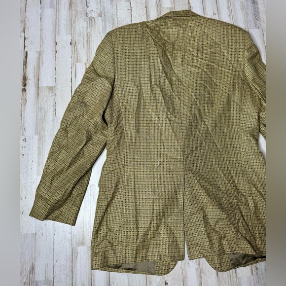 Vintage Nordstrom Men's Silk Wool Light Brown Tweed Blazer 43L - Picture 8 of 11